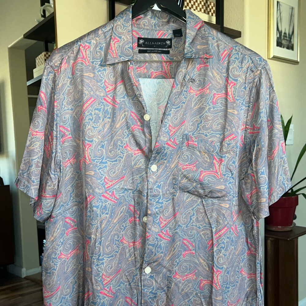 Paisley button down shirt